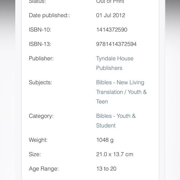 NLT Teen Life Application Bible ~ Black Tie Dye ~ 21cm x 13.7cm - Picture 10 of 10